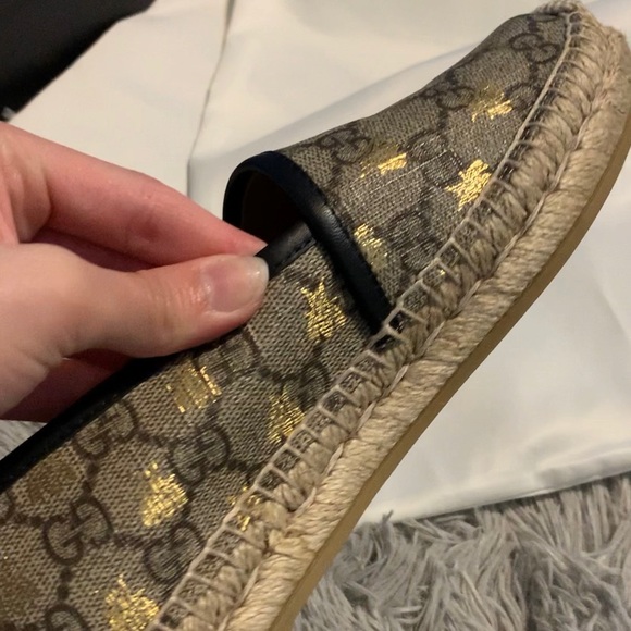 gucci logo espadrille flat